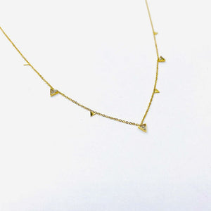 Dainty  crystal charm necklace,