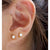 Opal ear studs