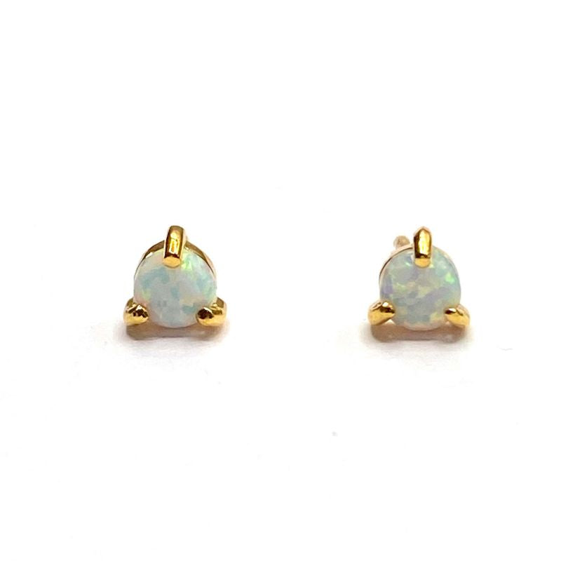 Opal ear studs