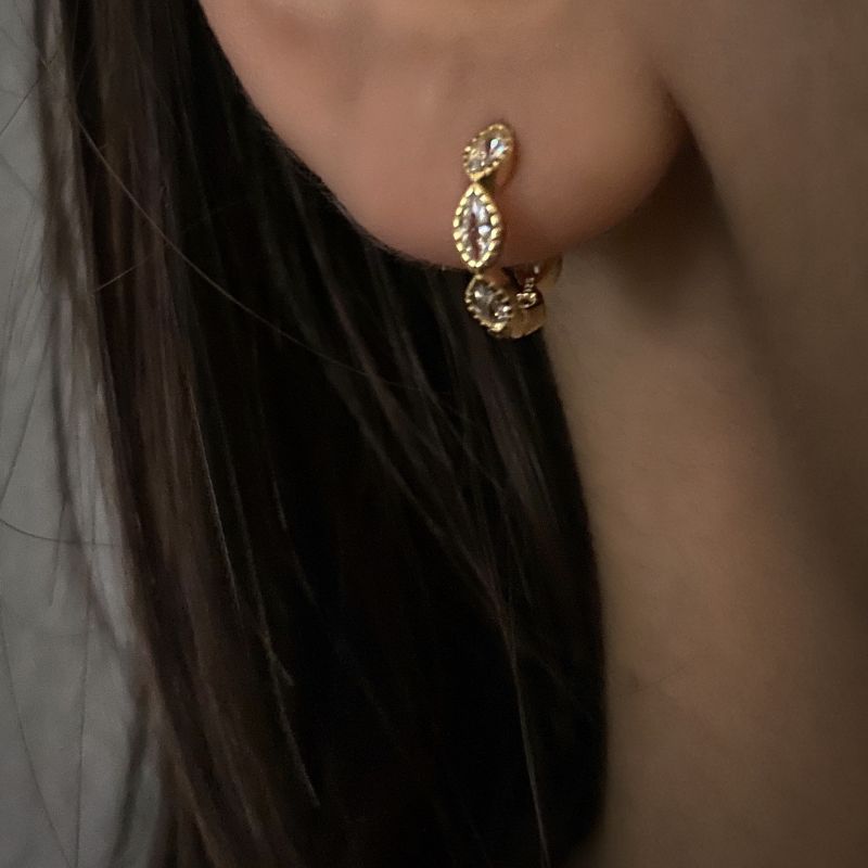 Crystal  hoop earrings