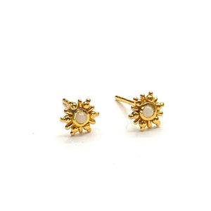 Sun ray opal earrings