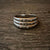Triple silver band ring