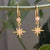 Dangle starburst earrings