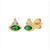 Elegant dainty CZ emerald  earrings