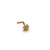 L-shaped flower 14K solid gold nose ring