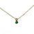 Petit emerald charm necklace