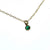 Petit emerald charm necklace