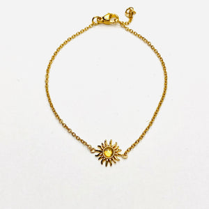 Sun ray moon stone bracelet