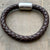 Brixton black unisex braided leather bracelet