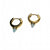 Bullet opal hoop earrings