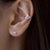 Lotus stone stud earrings