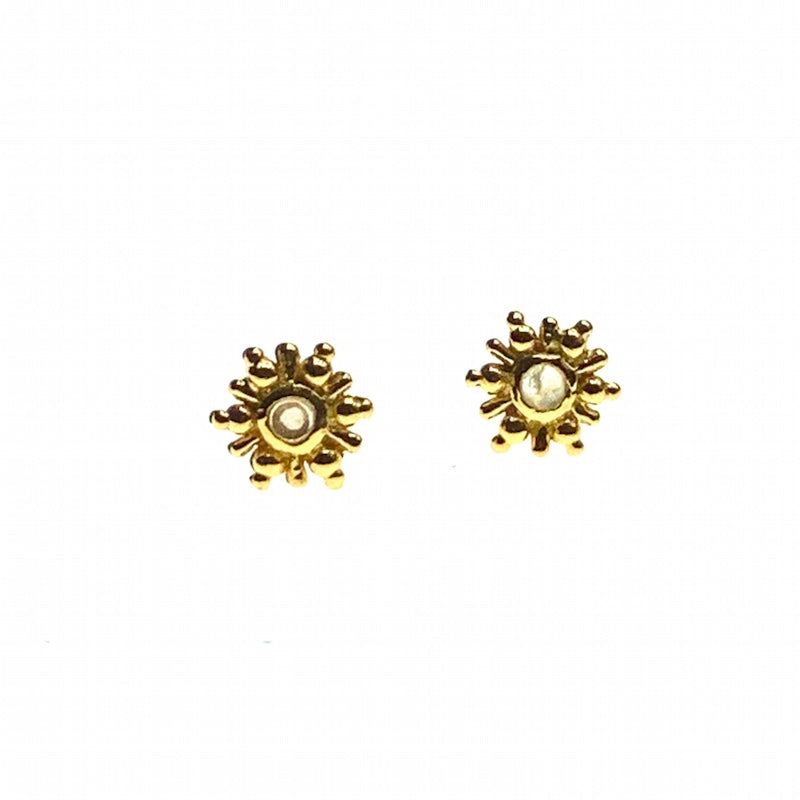 Opal sun stud earring