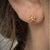 Opal sun stud earring