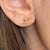 Star lightning ear stud earrings