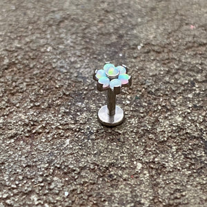 Opal flower labret