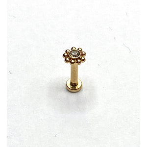 Flower Labret/Monroe piercing