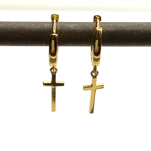Crucifix hoops