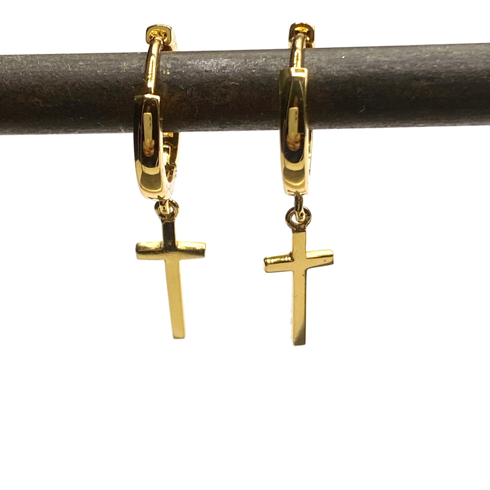 Crucifix hoops
