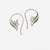 Lotus silver hook earrings