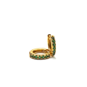 Emerald  hoop earrings