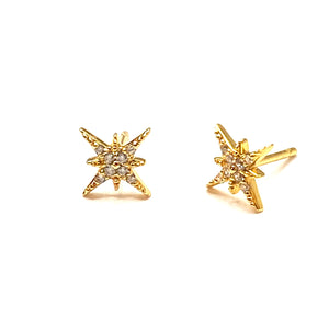 North Star CZ stud earrings