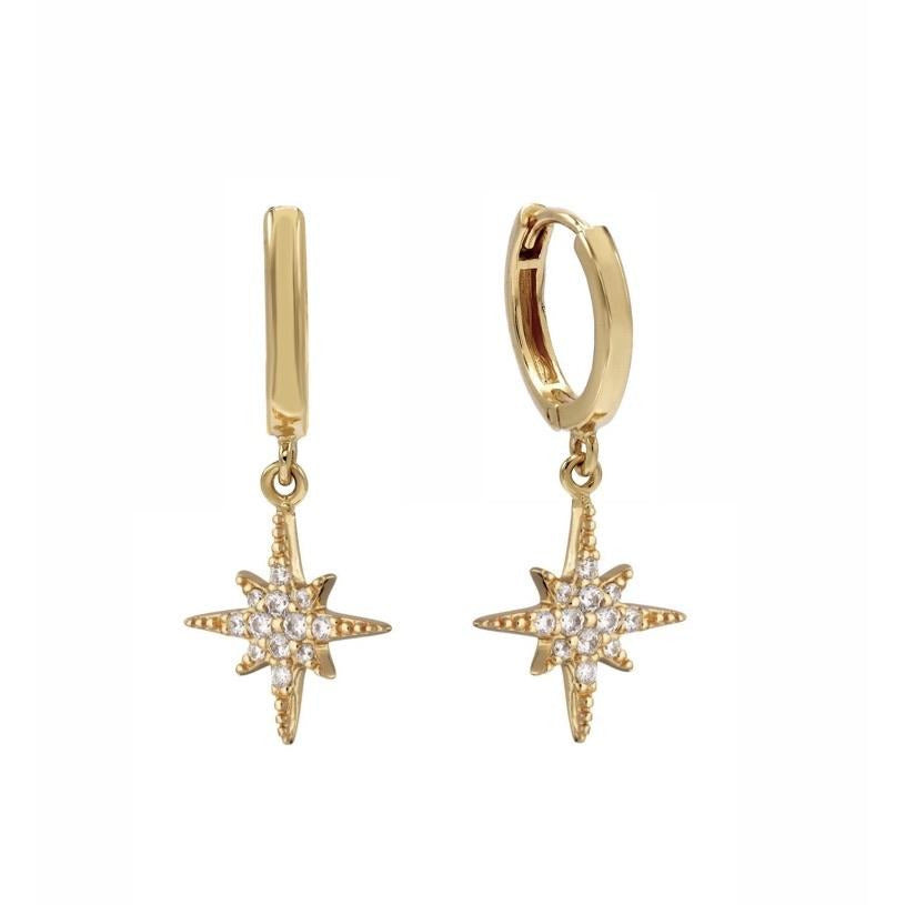 Starburst hoop earrings