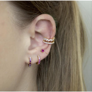 Ruby  hoop earrings