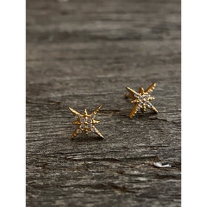 North Star CZ stud earrings