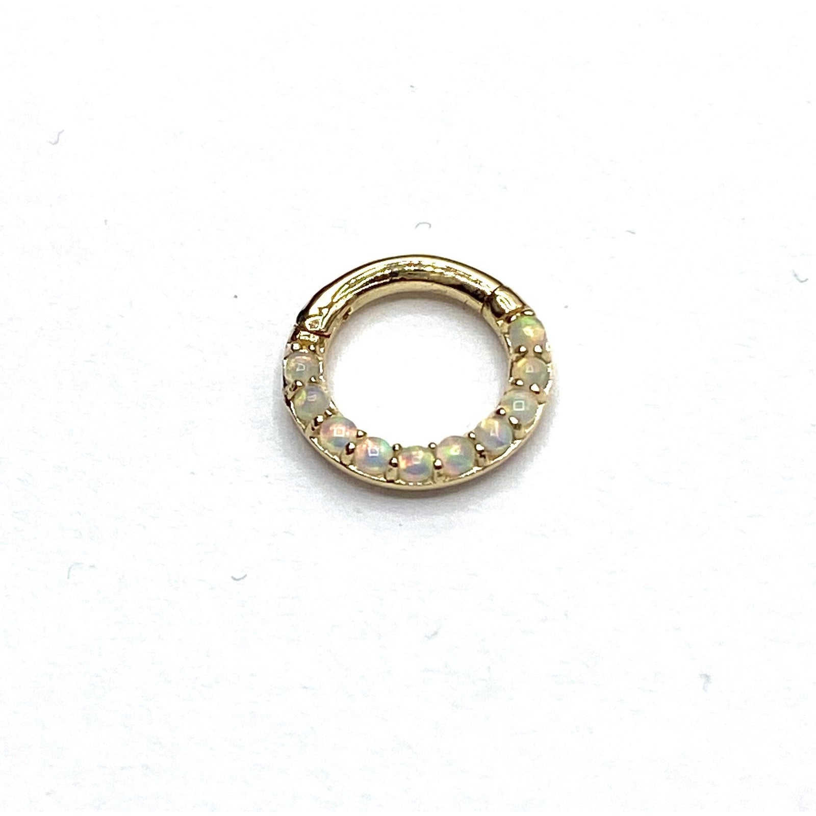 Solid 14K gold septum clicker