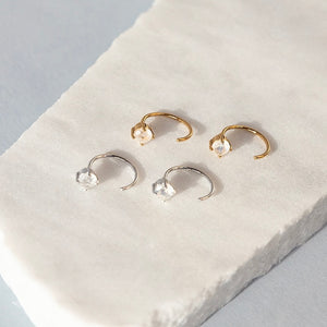 Moonstone thread in earrings