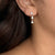 Bezel trio earrings