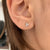 Pyramid stud earring